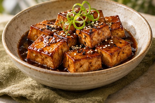 Caramel-braised tofu